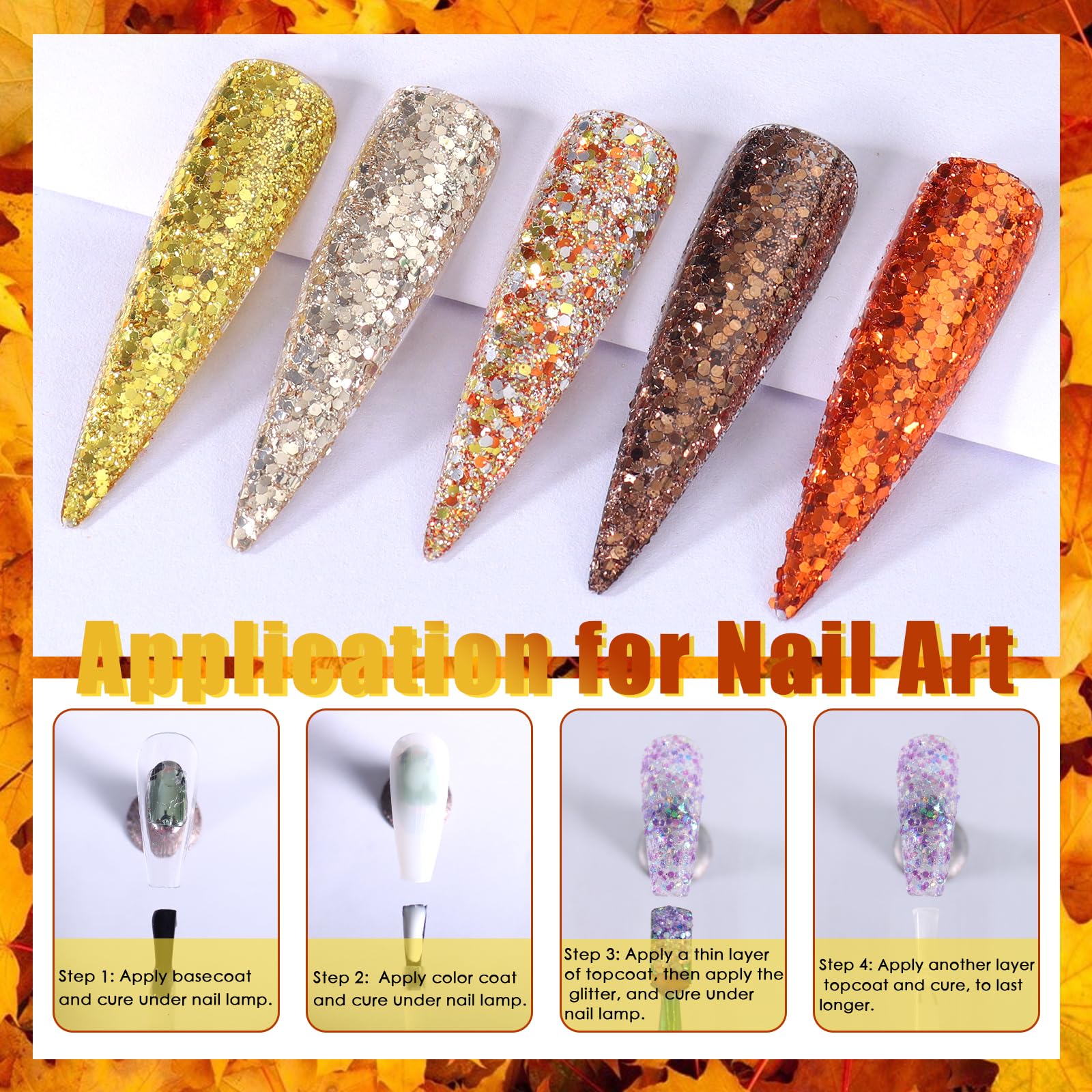 Laza Autumn Nail Glitter used in resin crafts for decorative shine