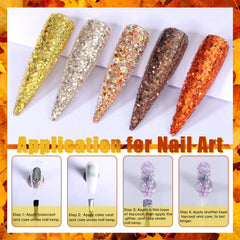 Laza Autumn Nail Glitter used in resin crafts for decorative shine