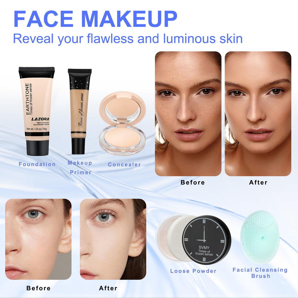 LAZORA loose powder: soft-focus finish for shine control