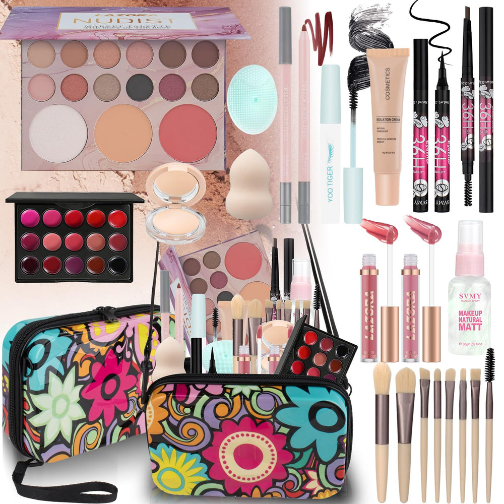 LAZORA makeup kit cover image shows an all in one teen beauty set