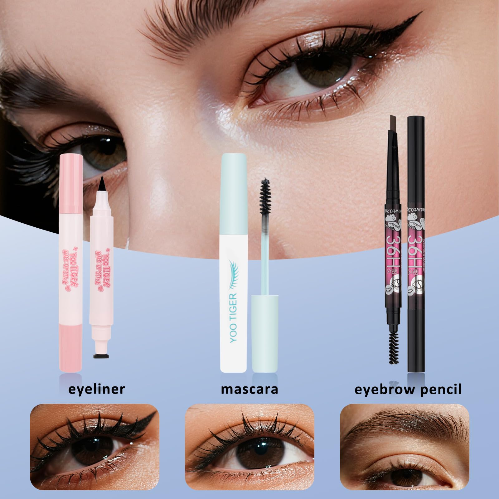 LAZORA makeup kit mascara for dramatic, lifted lashes