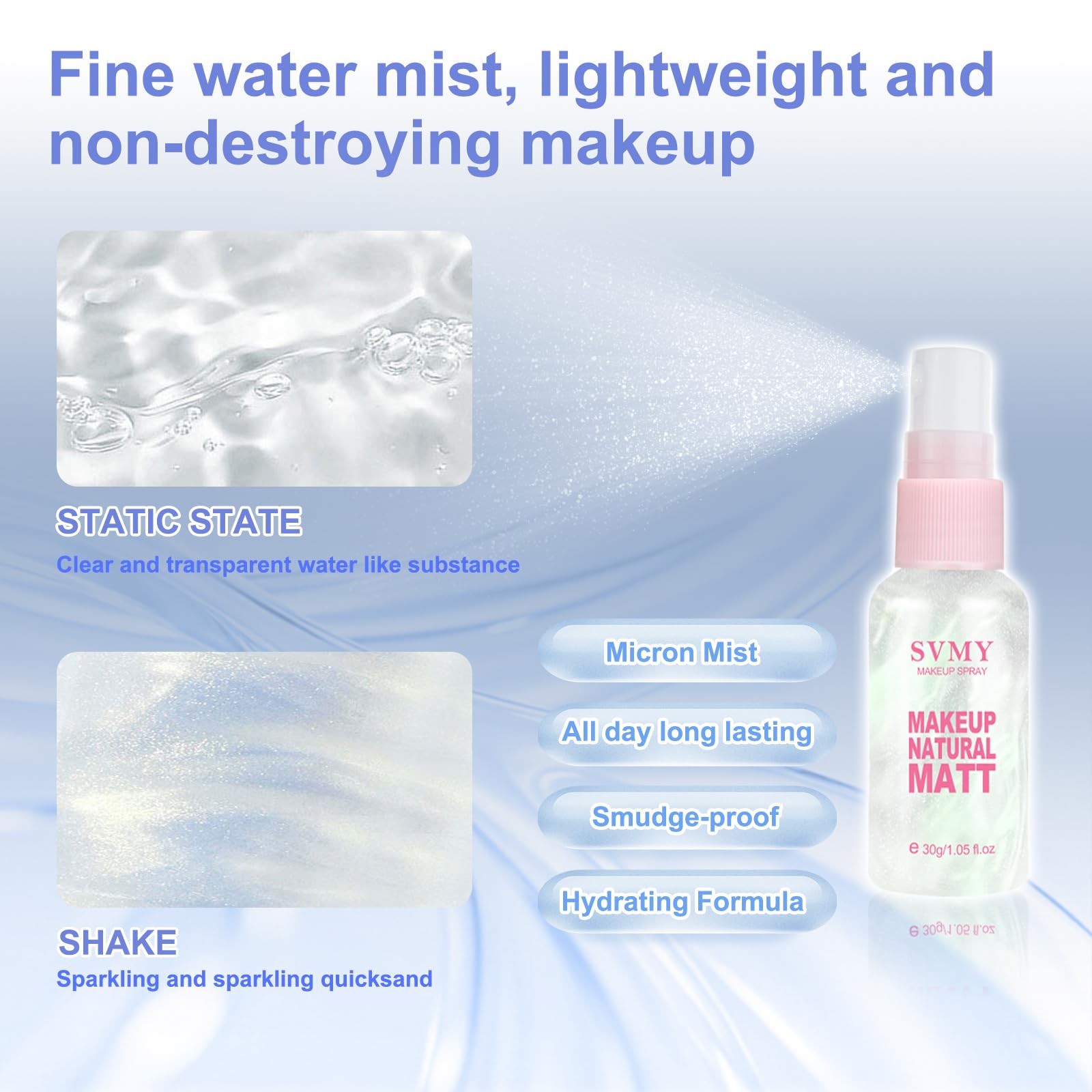 LAZORA setting spray: long-lasting finish to stabilize makeup throughout the day