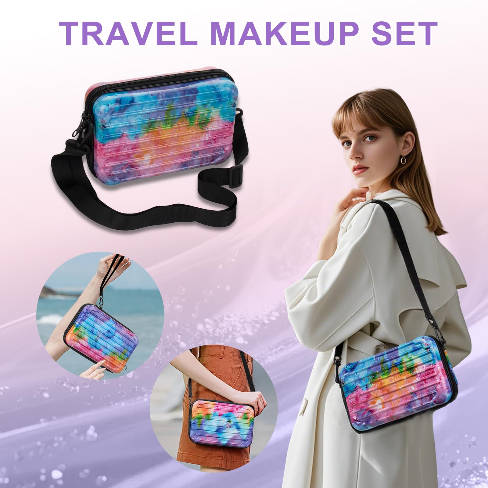 LAZORA travel-friendly-makeup-kit highlights portability for school, events, and activities.