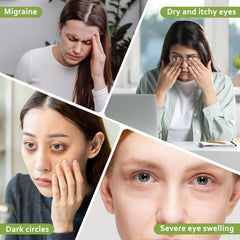 LazyGa Jade Eye Mask 2pcs with portable travel case for on-the-go use.