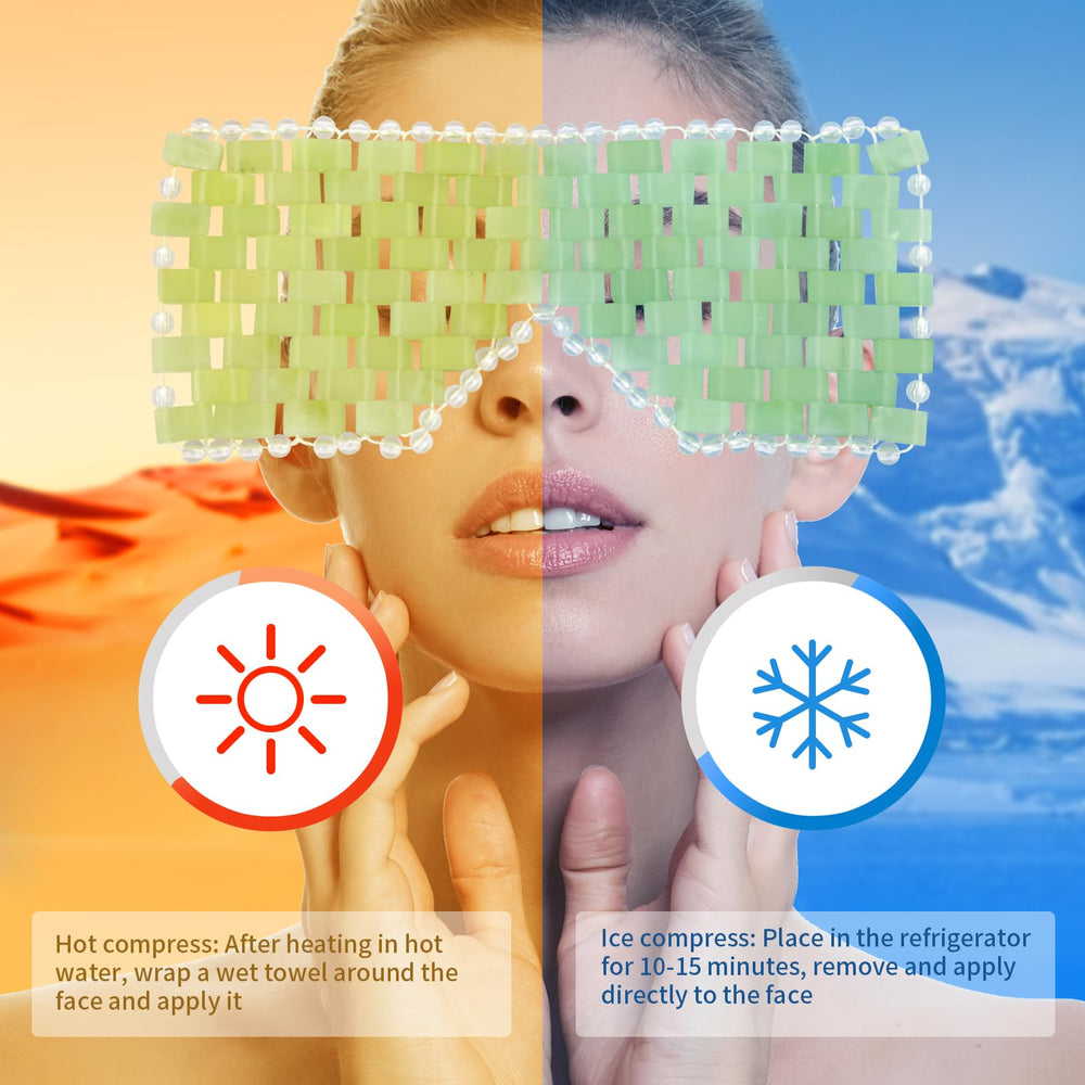 LazyGa Jade Eye Mask aids relaxation during meditation sessions.