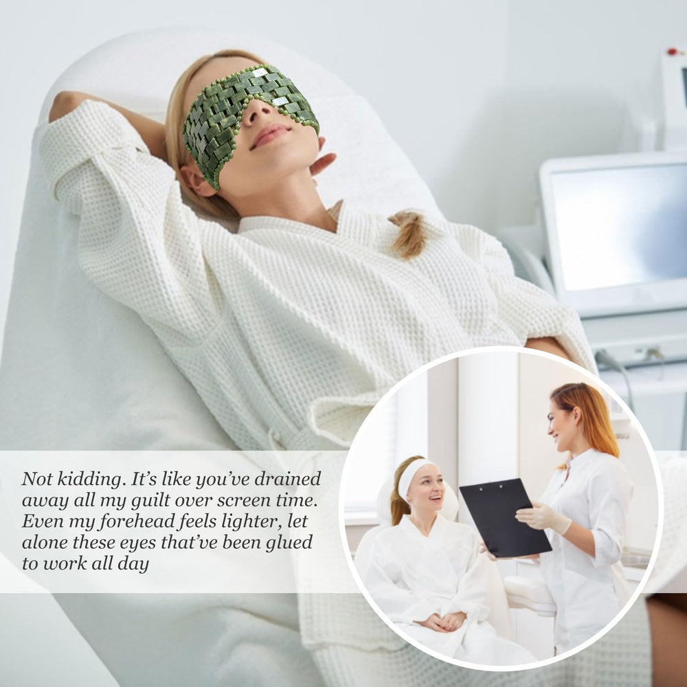 LazyGa Jade Eye Mask travel-friendly design shown for on-the-go relaxation.