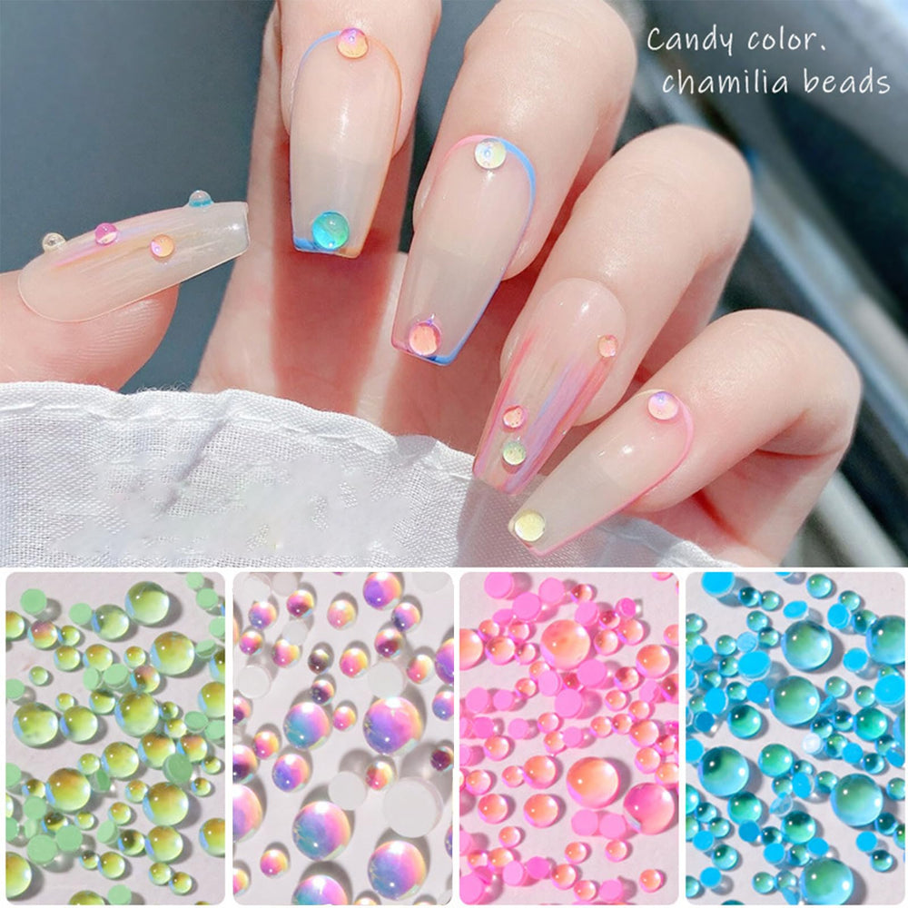 LBPEPAMZ candy-caramel-stone-mix delivers vibrant color for party nails.