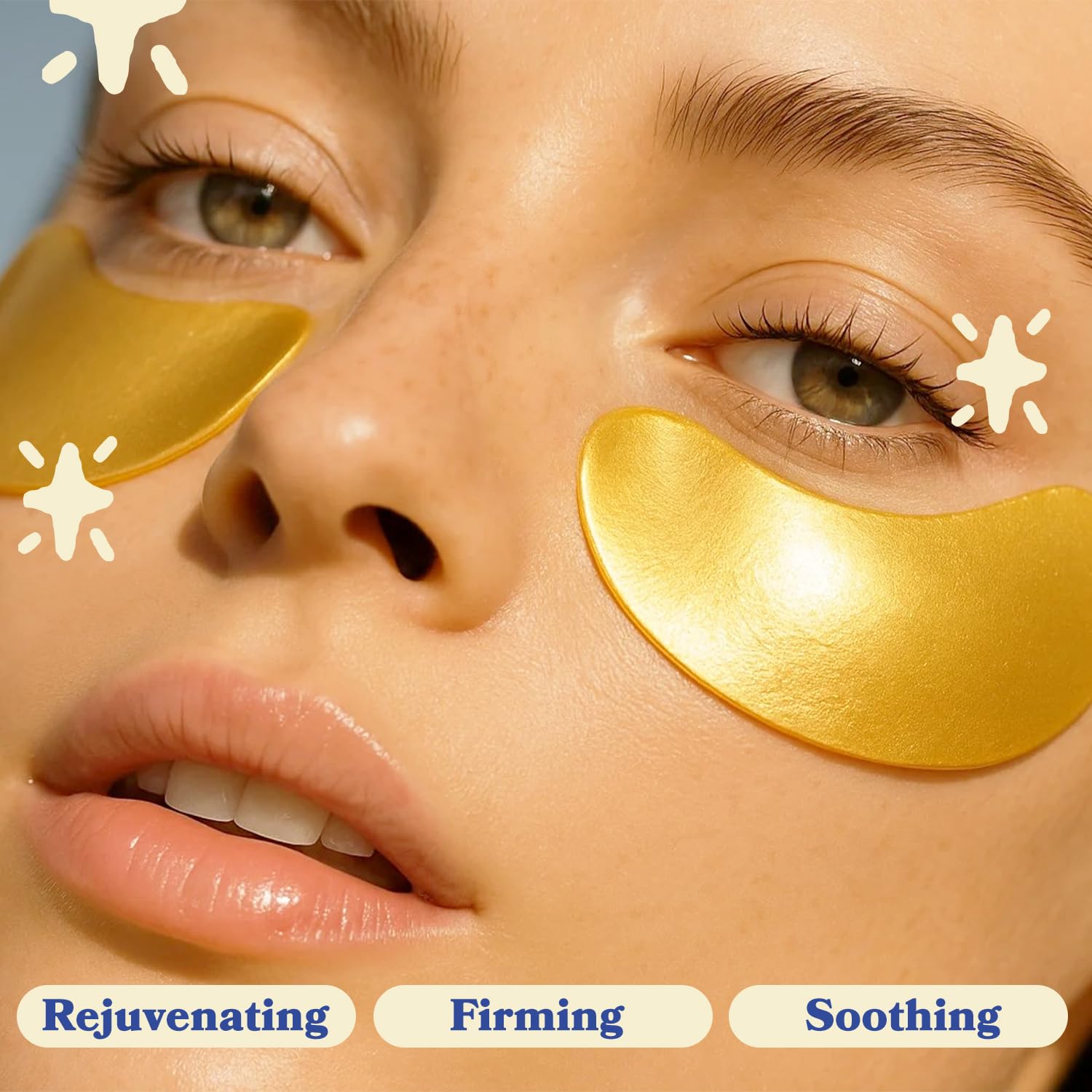 LE GUSHE Gold Under Eye Patches depuffing eye bags for refreshed mornings