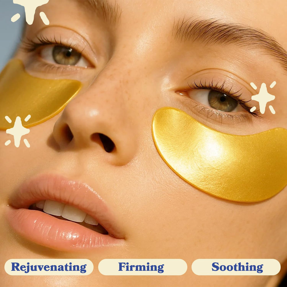 LE GUSHE Gold Under Eye Patches depuffing eye bags for refreshed mornings