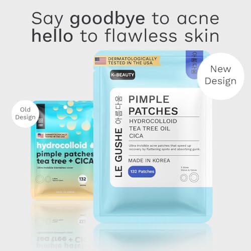 LE GUSHE skincare routine featuring discreet pimple patches