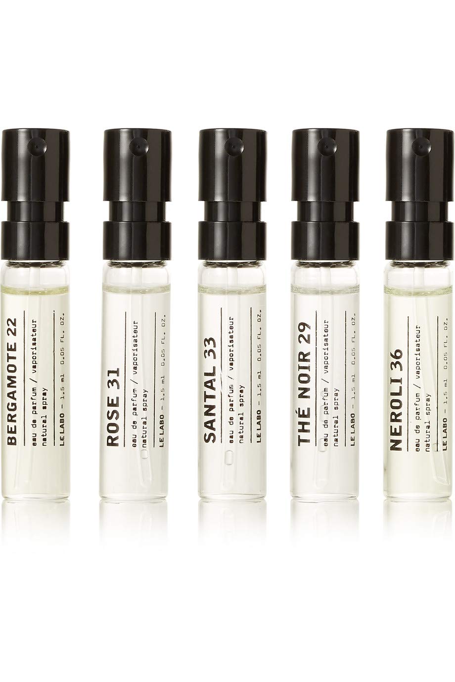 Le Labo Discovery Set sample vials view highlighting individual scents for on-the-go sampling