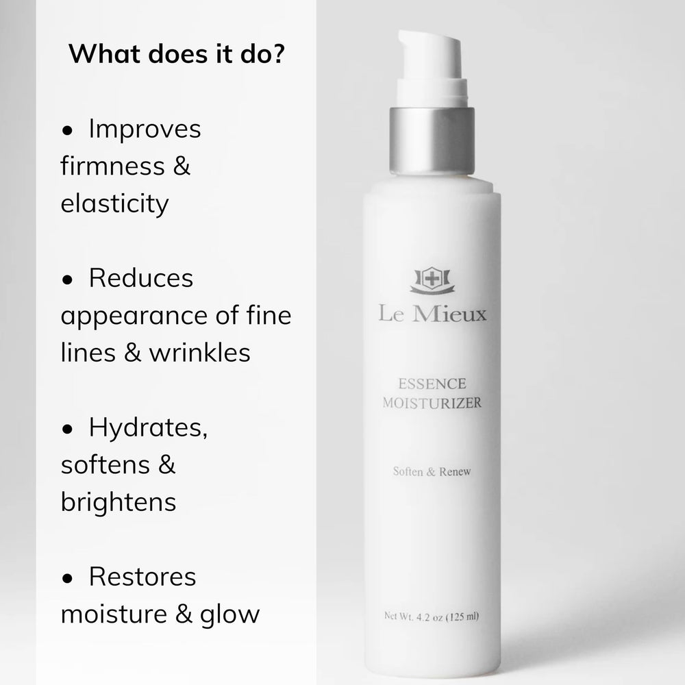 Le Mieux Essence Moisturizer applying routine image for daily skincare ritual.