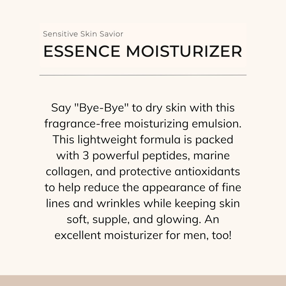 Le Mieux Essence Moisturizer ingredients highlight marine collagen and hexapeptide-8.
