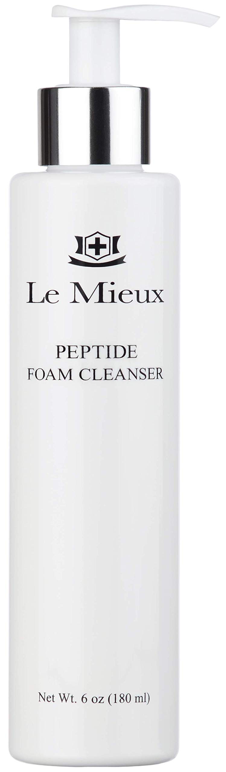 Le Mieux Peptide Foam Cleanser foam lather for gentle makeup removal.