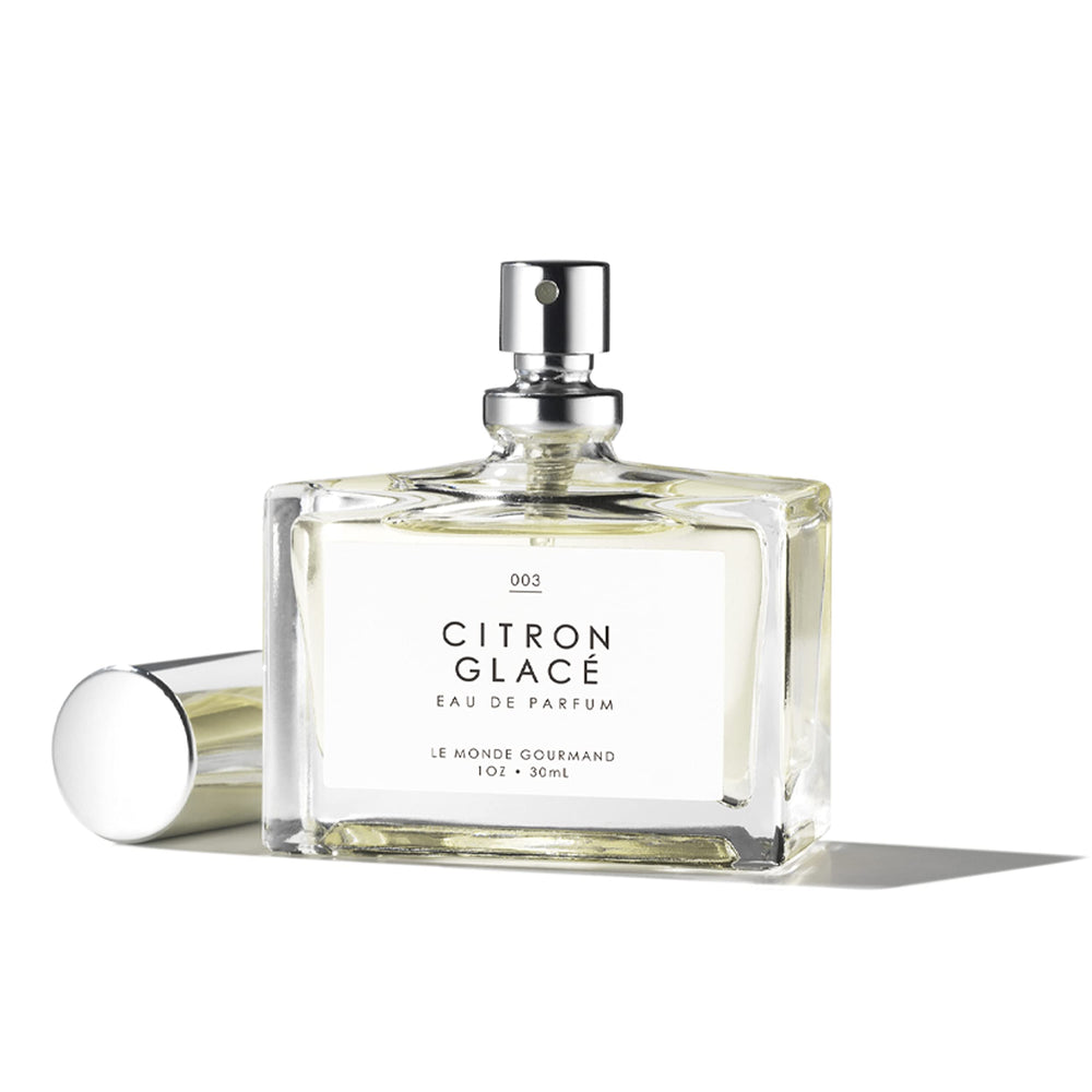Le Monde Gourmand Citron Glacé jasmine bloom hints at floral nuance.