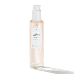 Le Monde Gourmand Crème Vanille Body Oil bottle pour delivers immediate hydration