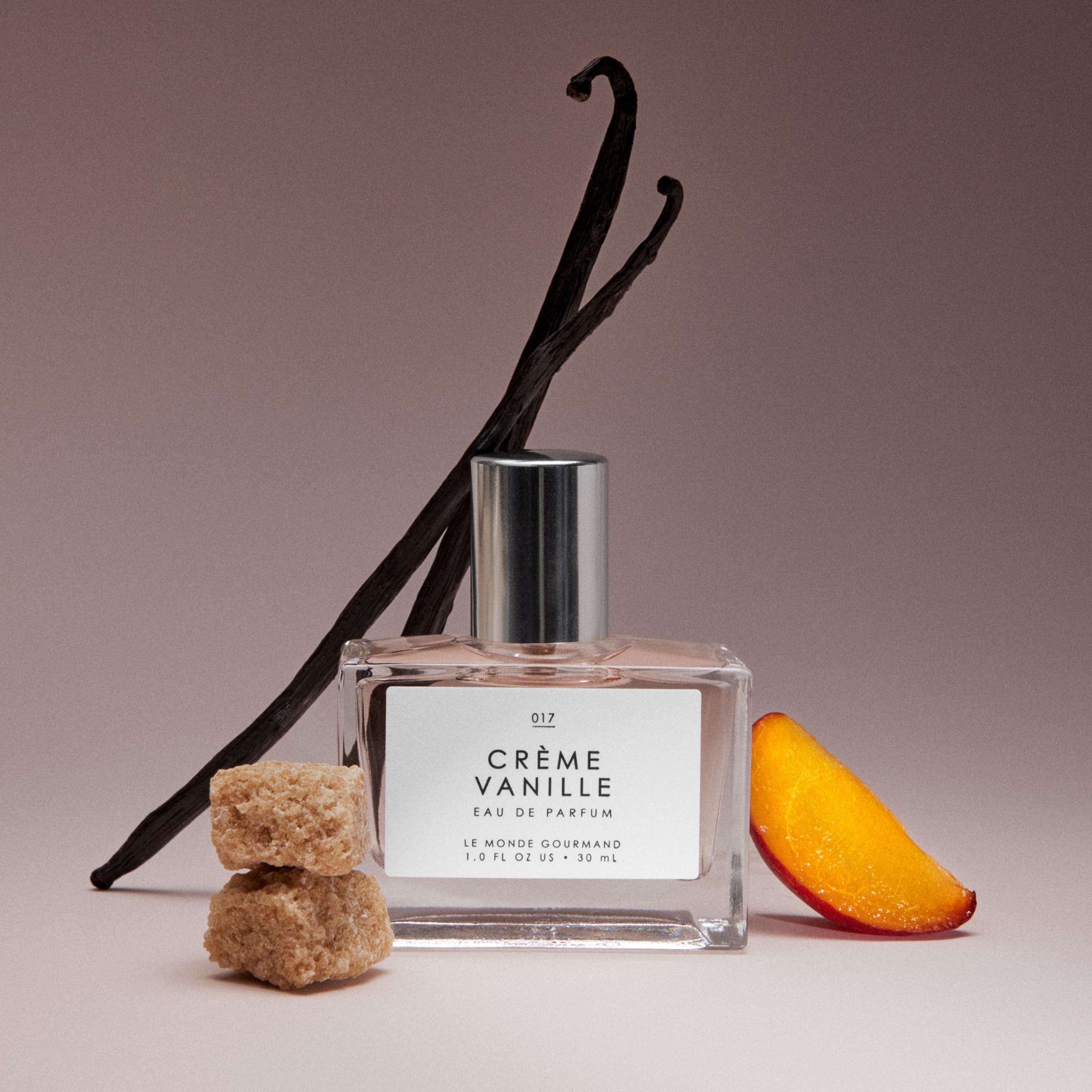Le Monde Gourmand Creme Vanille packaging box communicates vegan cruelty-free branding.