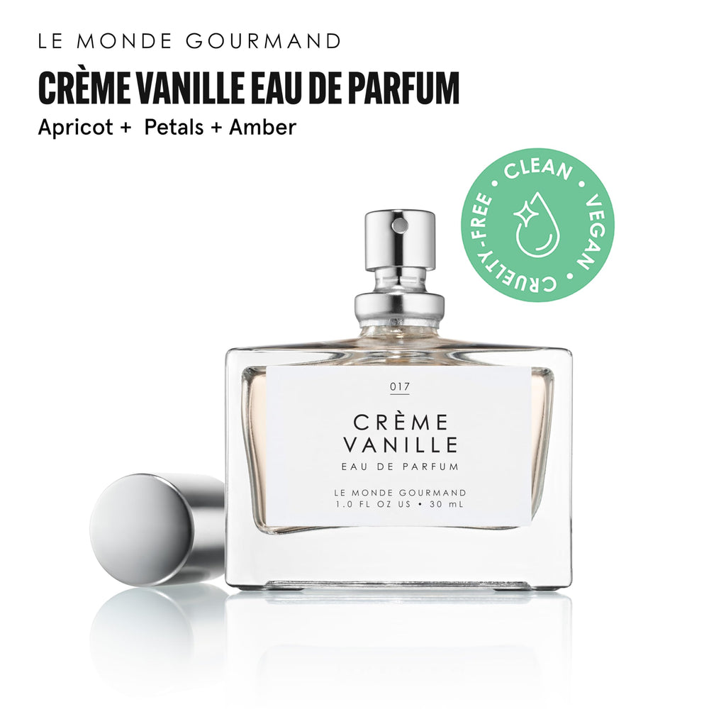 Le Monde Gourmand Creme Vanille cream-apricot note emphasizes creamy sweetness.