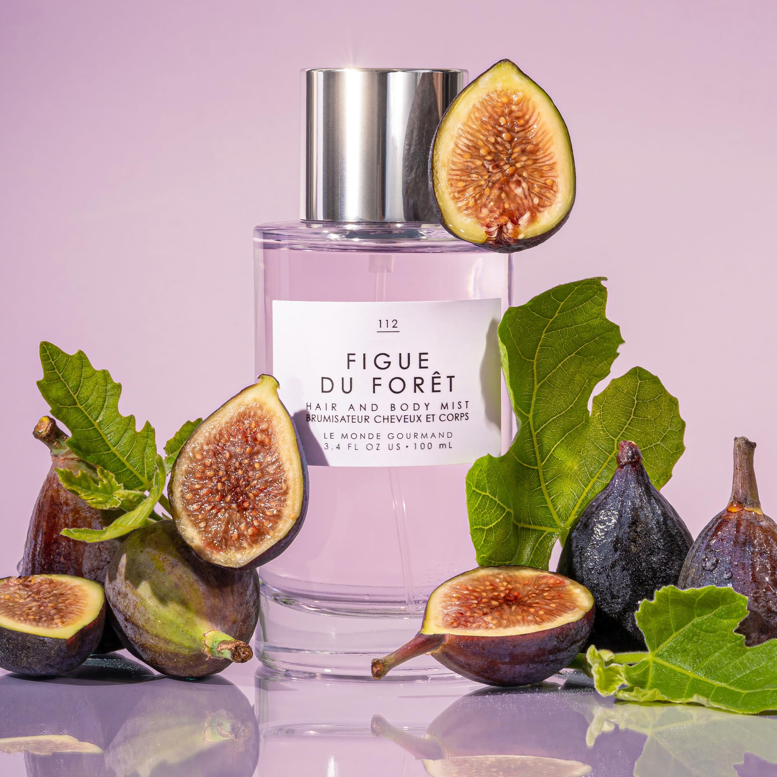 Le Monde Gourmand Figue du Foret close-up hints at fig and almond milk.