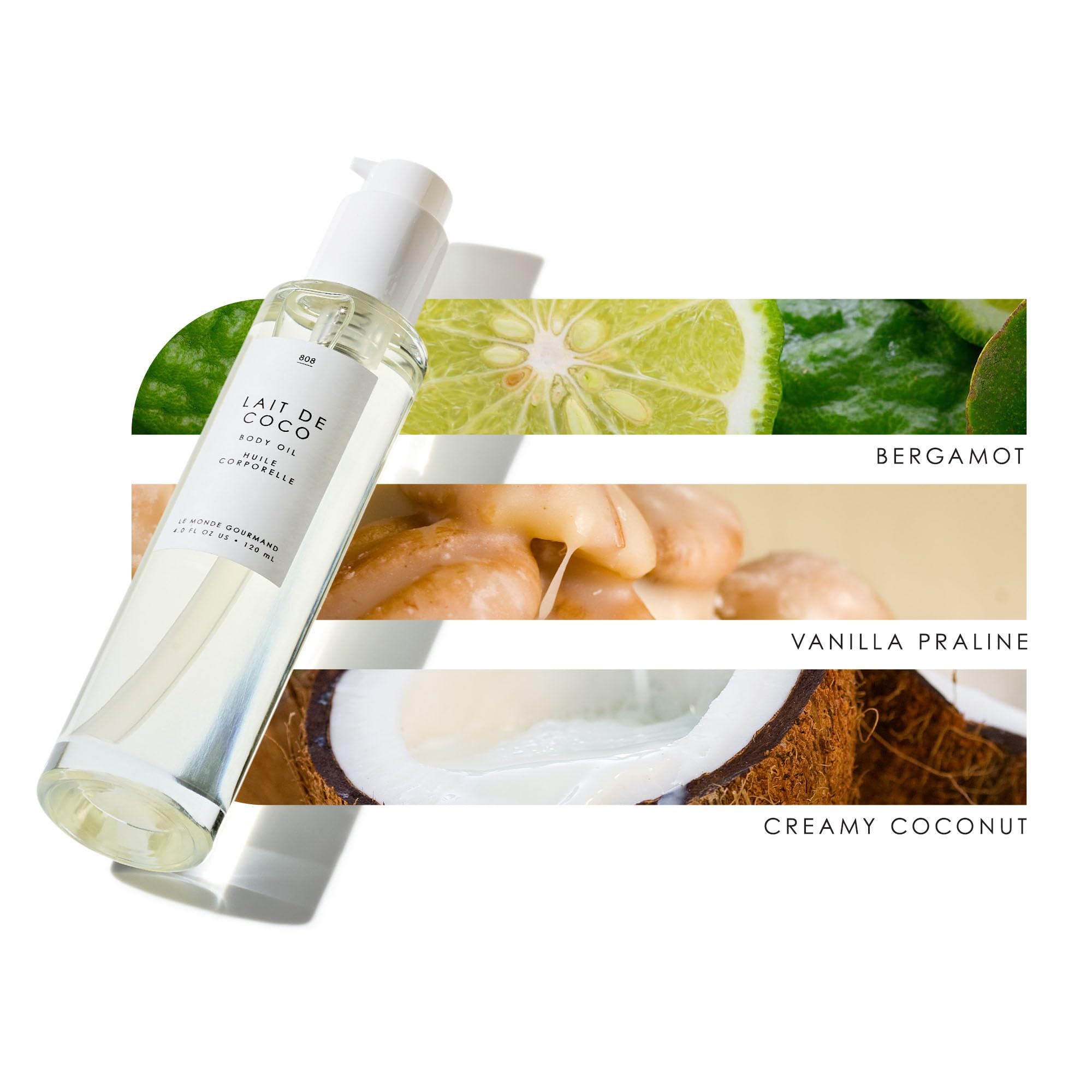 Le Monde Gourmand Lait de Coco Body Oil glow on skin after application