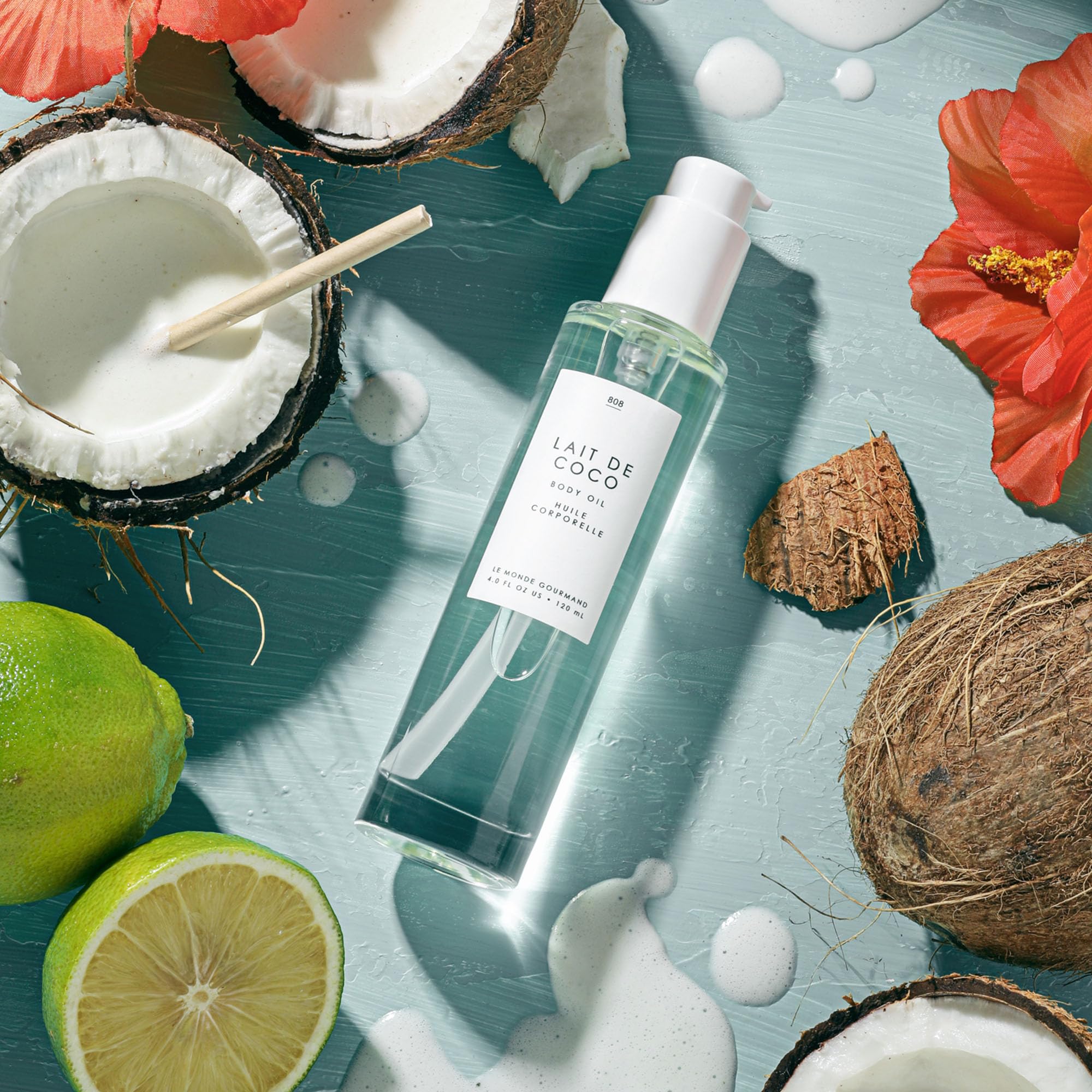 Le Monde Gourmand Lait de Coco Body Oil texture closeup rich yet fast absorbing