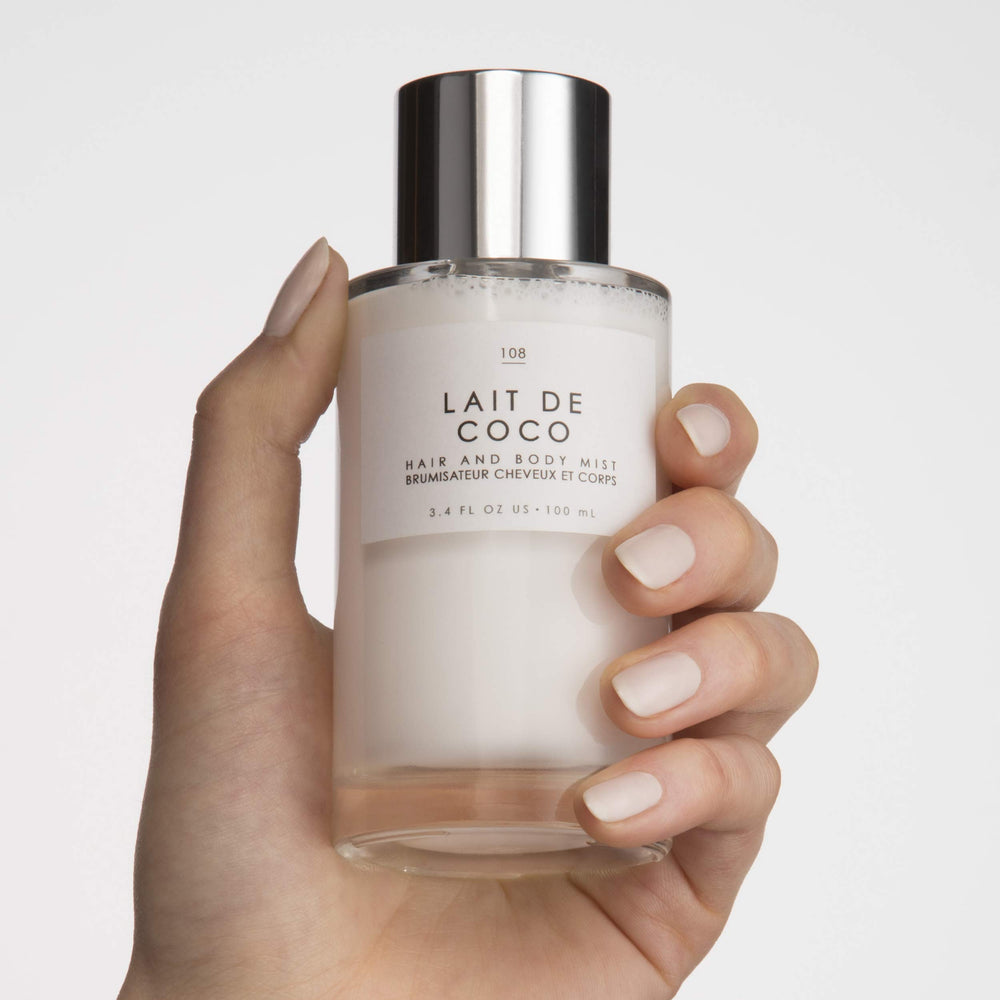 Le Monde Gourmand Lait de Coco collection image showing layering with EDP and Perfume Oil.
