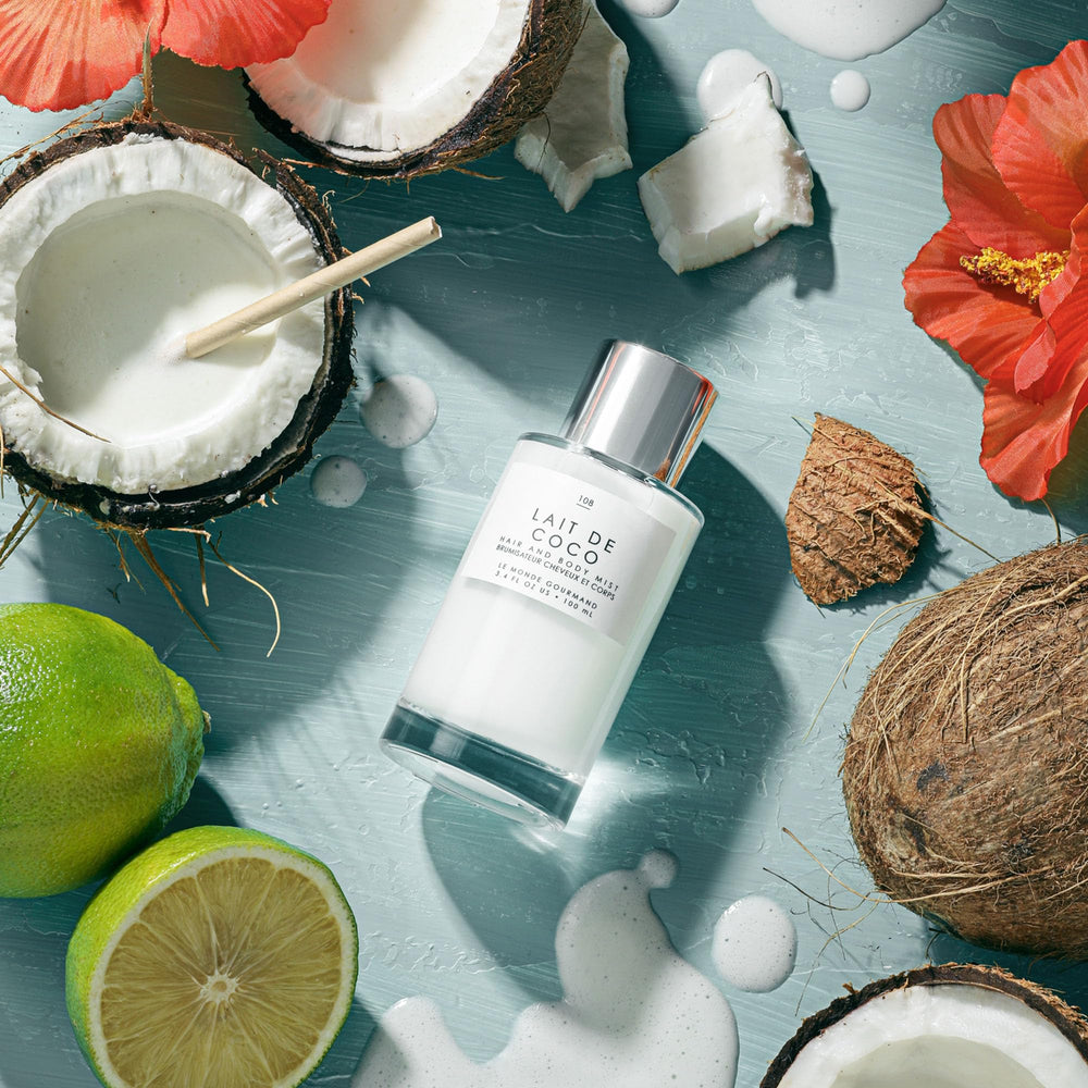 Le Monde Gourmand Lait de Coco notes bergamot for refreshing daily aroma.