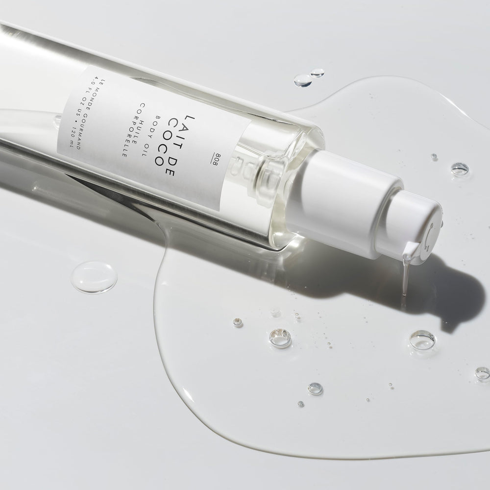 Le Monde Gourmand Lait de Coco La Mousse layering pairs with Body Oil