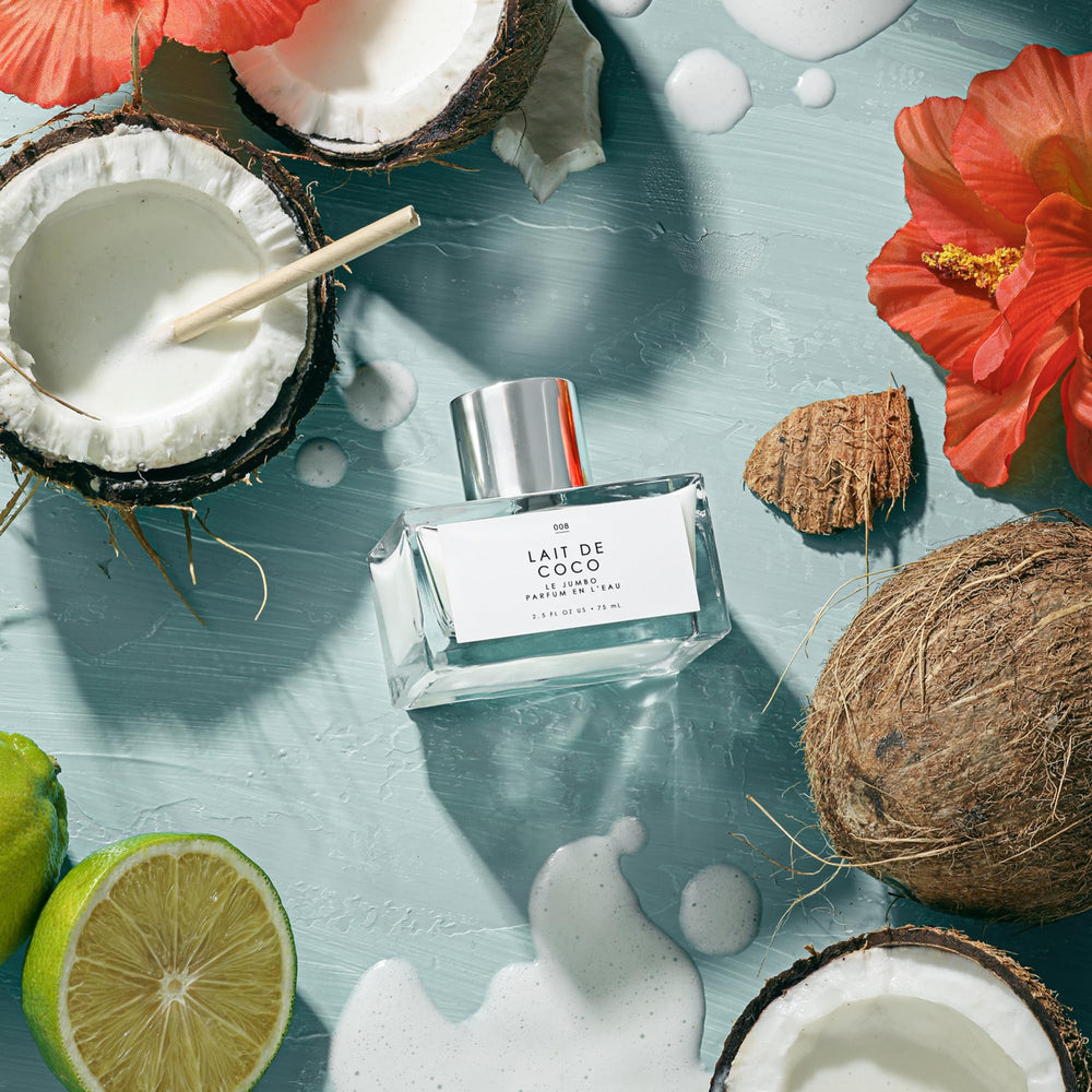 Le Monde Gourmand Le Jumbo Lait de Coco packaging box conveys premium vegan cruelty-free cosmetics.
