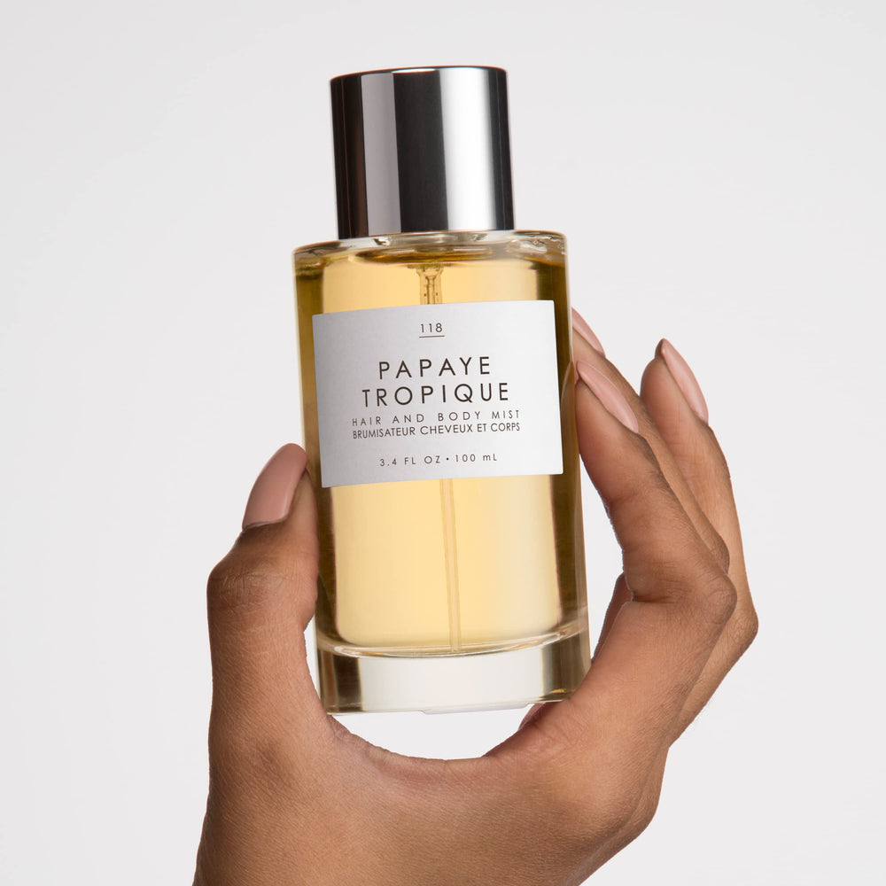 Le Monde Gourmand Papaye Tropique bedding mist adds subtle tropical aroma
