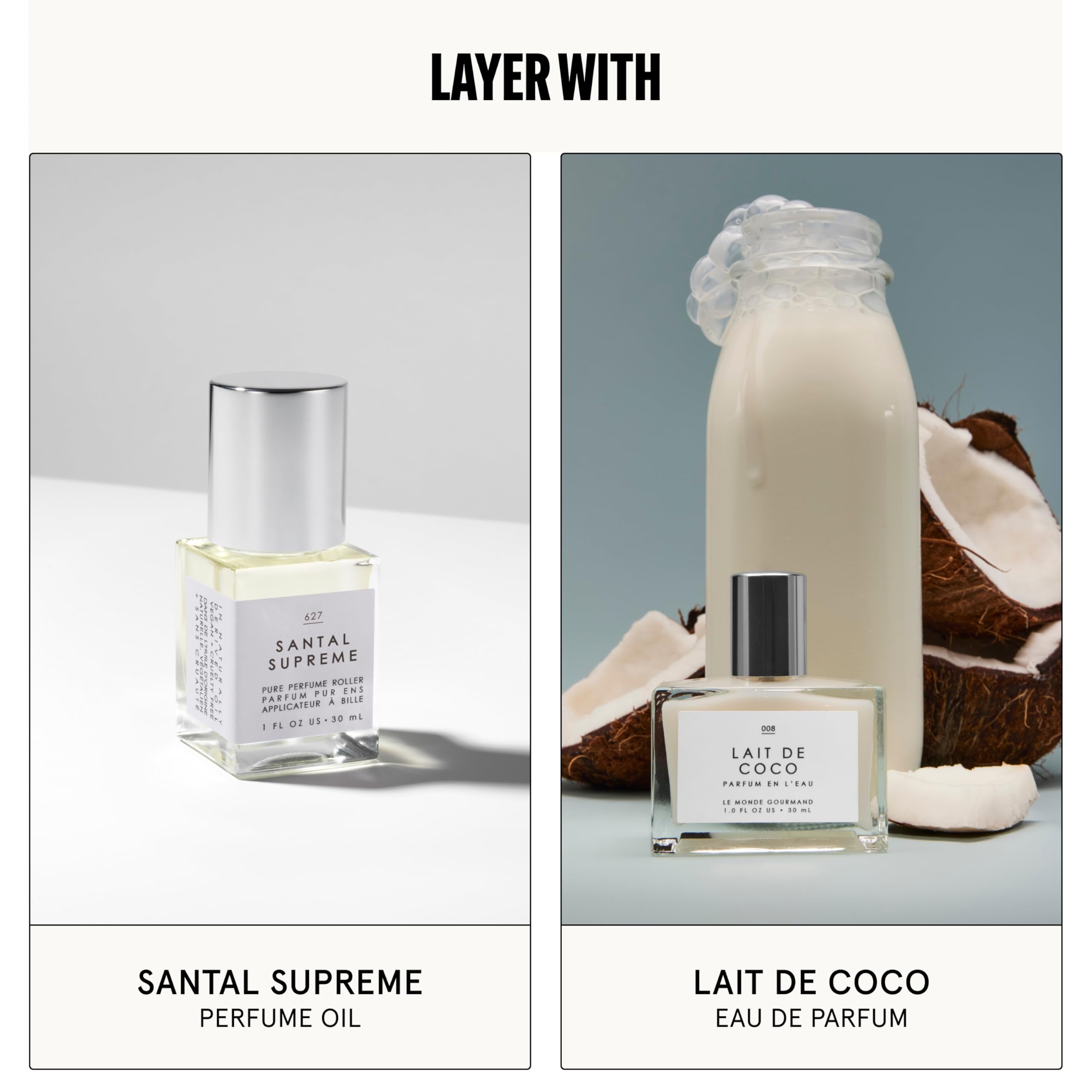 Collection display inviting wardrobe pairing with multiple scents