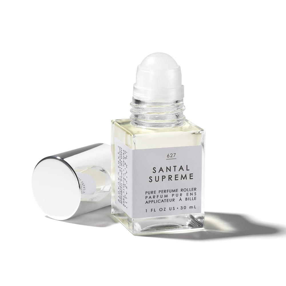 Fig accent and glow on skin after light layering with Santal Supreme.