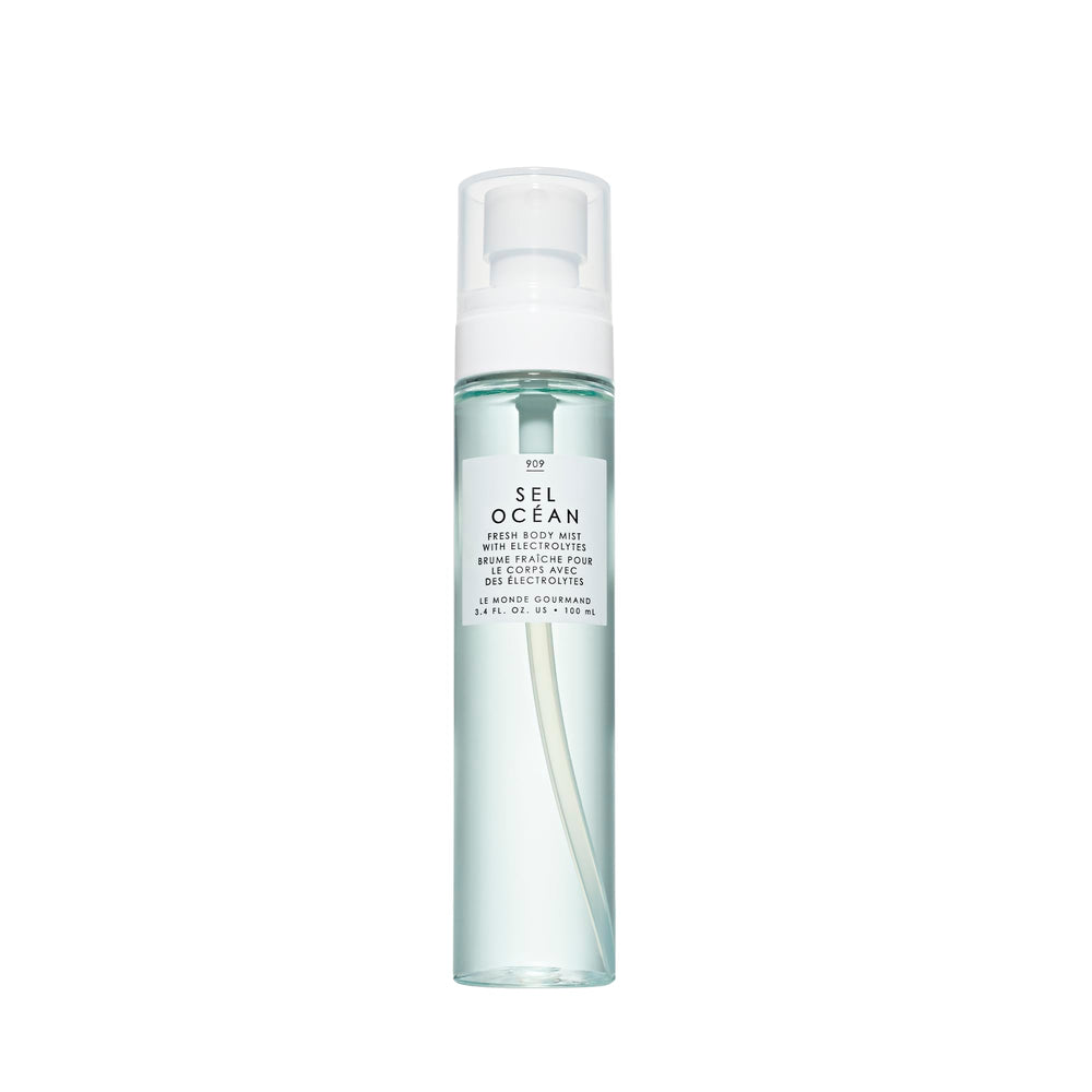 Le Monde Gourmand Sel Océan Fresh Mist bottle delivers oceanic freshness for daily use.