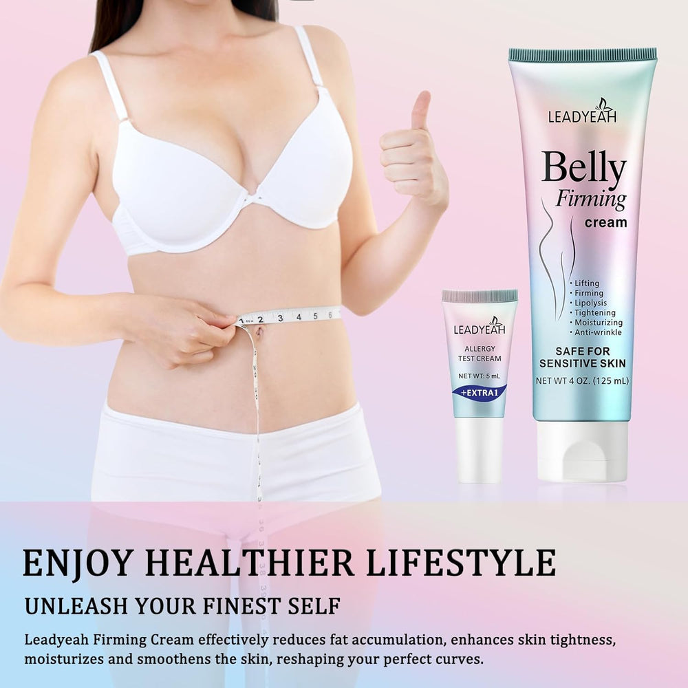 Leadyeah B Flat Belly Firming Cream with honey and vitamin E nourishes skin.