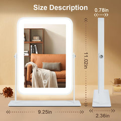 Leadzones LED vanity mirror edges illuminated for precise skincare and grooming.