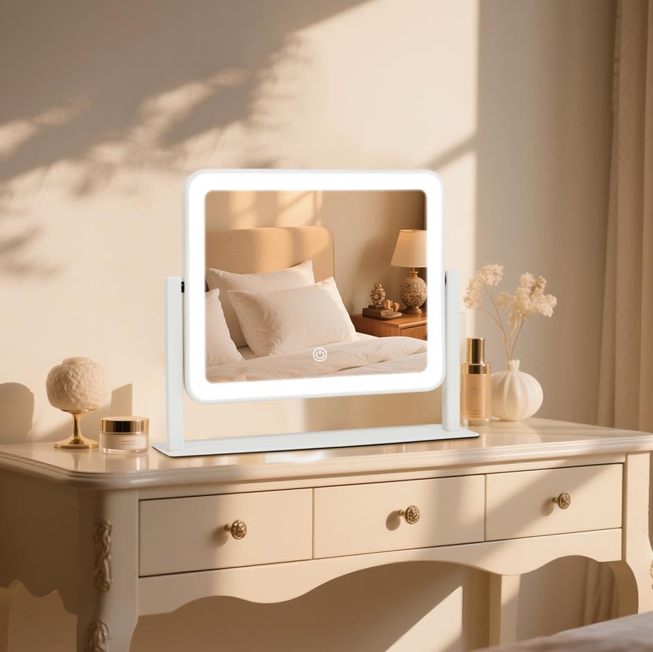 Leadzones sturdy aluminum-frame vanity mirror built to last daily use.