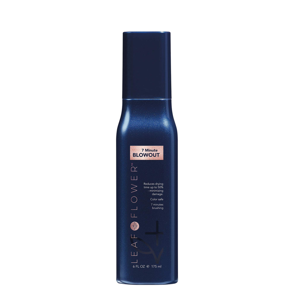 Leaf & Flower 7 Minute Blowout bottle pour for quick, even application and faster drying