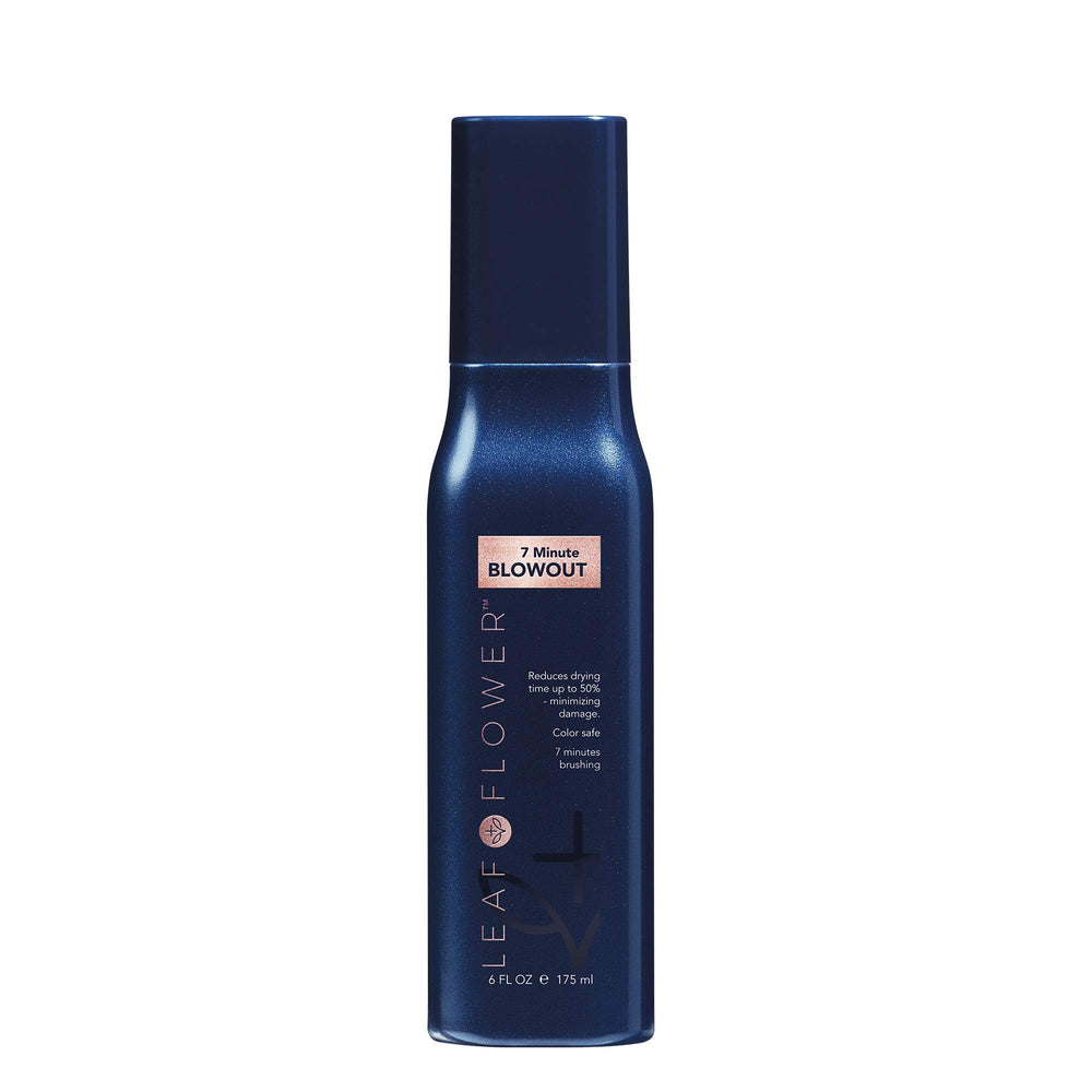 Leaf & Flower 7 Minute Blowout after-dry hair shows frizz control and flexible bounce