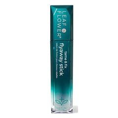Leaf & Flower Flyaway Stick packaging highlights lightweight, alcohol-free formula for frizz control.