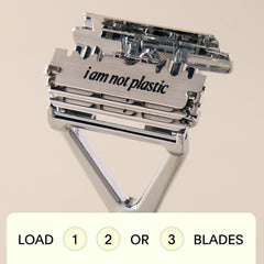 Leaf Shave pivoting head glide shows smooth contouring for comfortable shaving