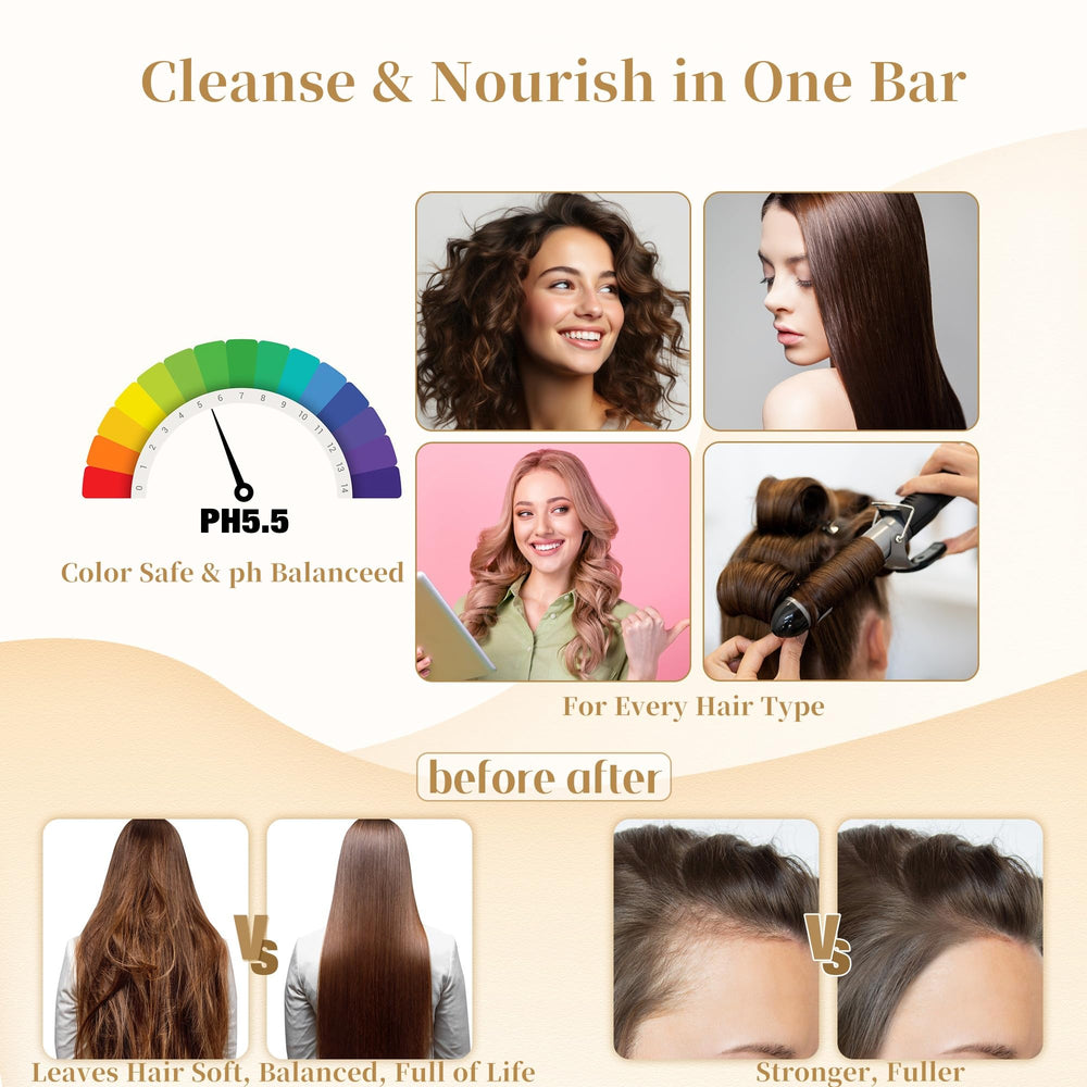 Leafinty shampoo bar with pH 5.5 gentle scalp care