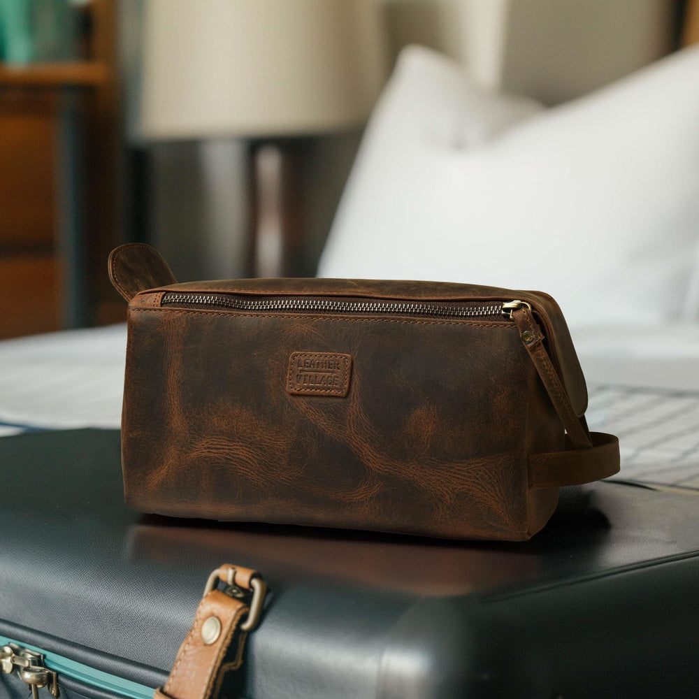 Leather Village Gift-ready rustic brown bag suits birthdays and anniversaries as a thoughtful present