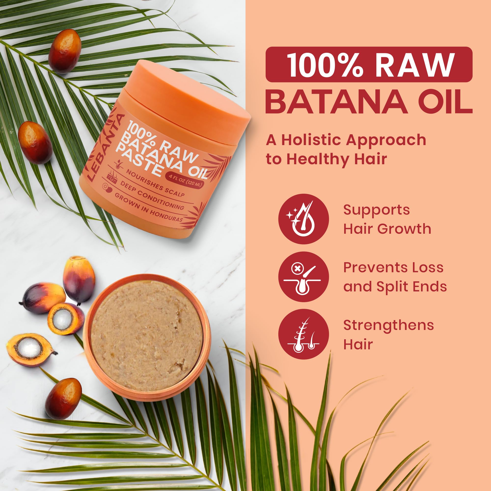 Lebanta Batana Oil hair glow scene emphasizes shine and vitality.