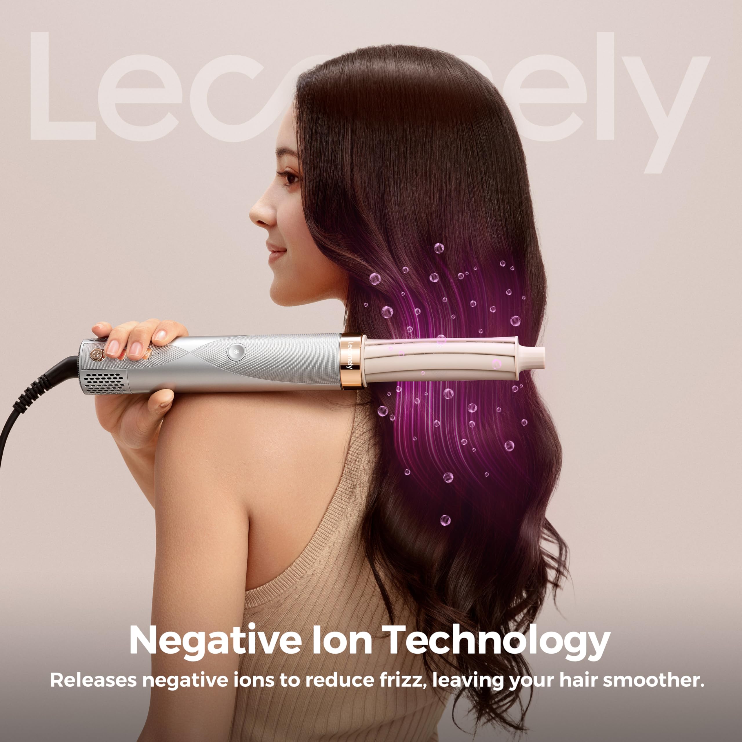 Lecomely AirEdge A3 ionic technology reduces frizz and adds shine.