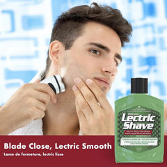 Lectric Shave Original 7oz bottle pour showing smooth application