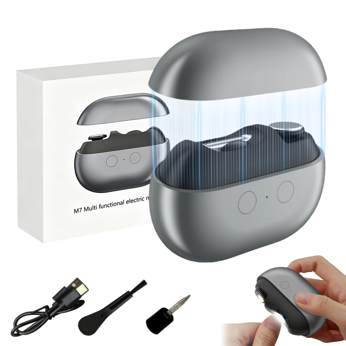 LEDeng Fanyil Easy Clip Nail Clipper close-up with ergonomic handle for comfortable trimming.