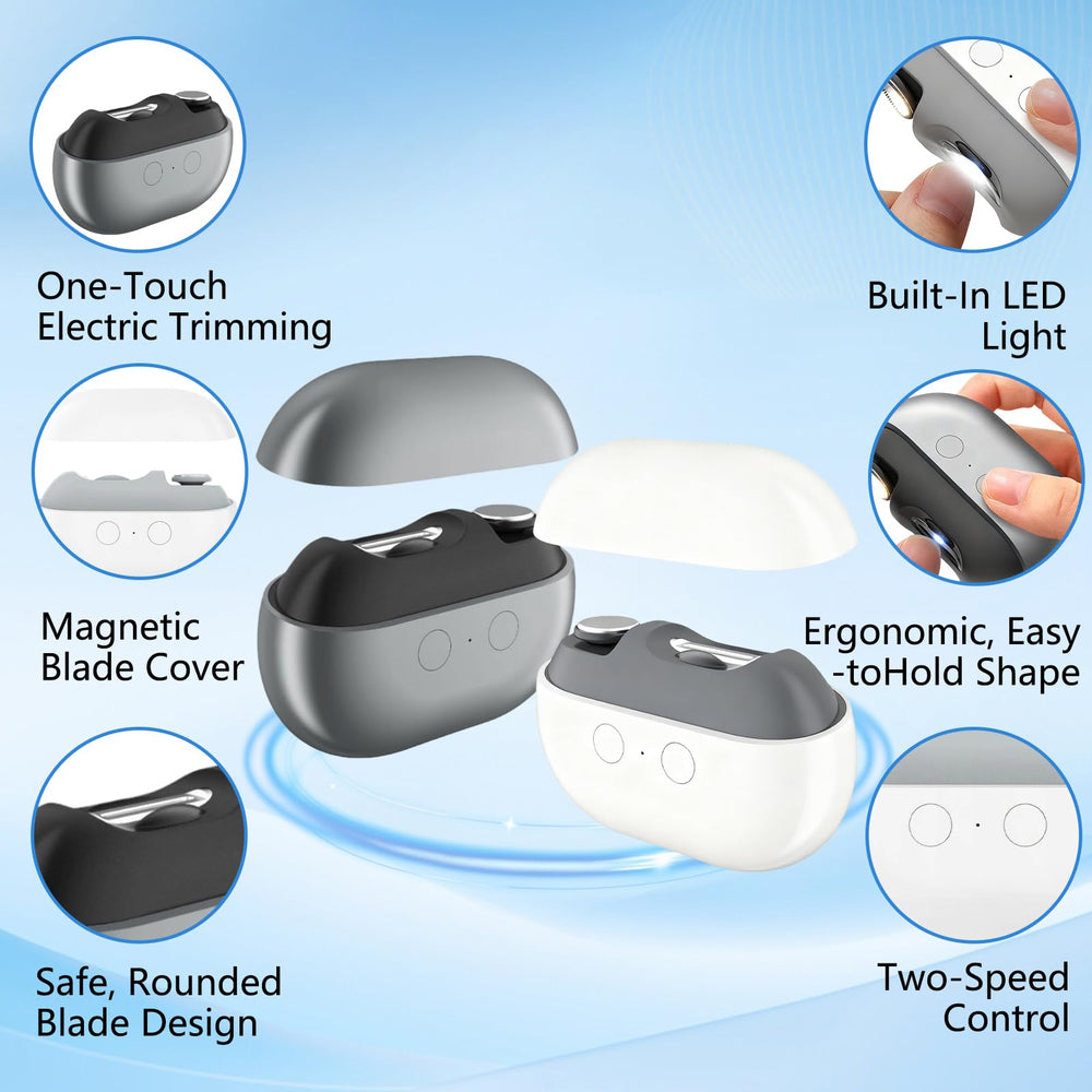 LEDeng Fanyil Easy Clip polishing feature illustrating smooth nail finish.