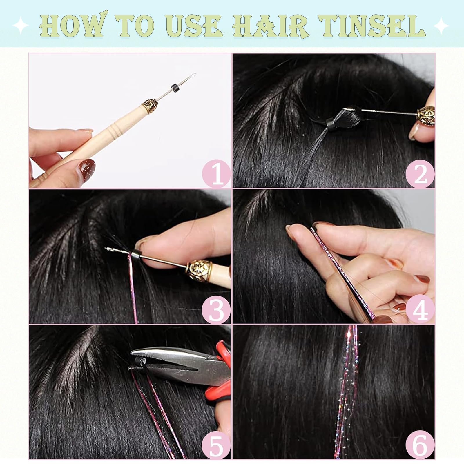 LEDIZE gift-pack includes comb and rubber bands for complete styling.