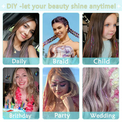 LEDIZE micro silicone rings ready to secure tinsel for long-lasting shine.