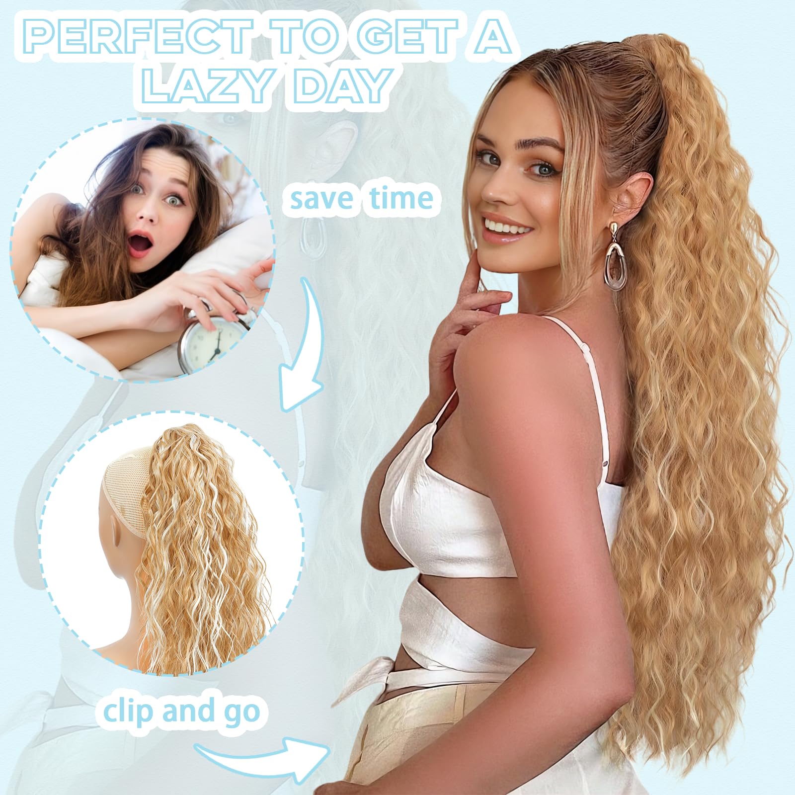 LEDIZE ponytail extension ideal for weddings or parties to elevate your look.